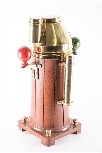 Lot 326 - A 20th century ship's binnacle compass in a...