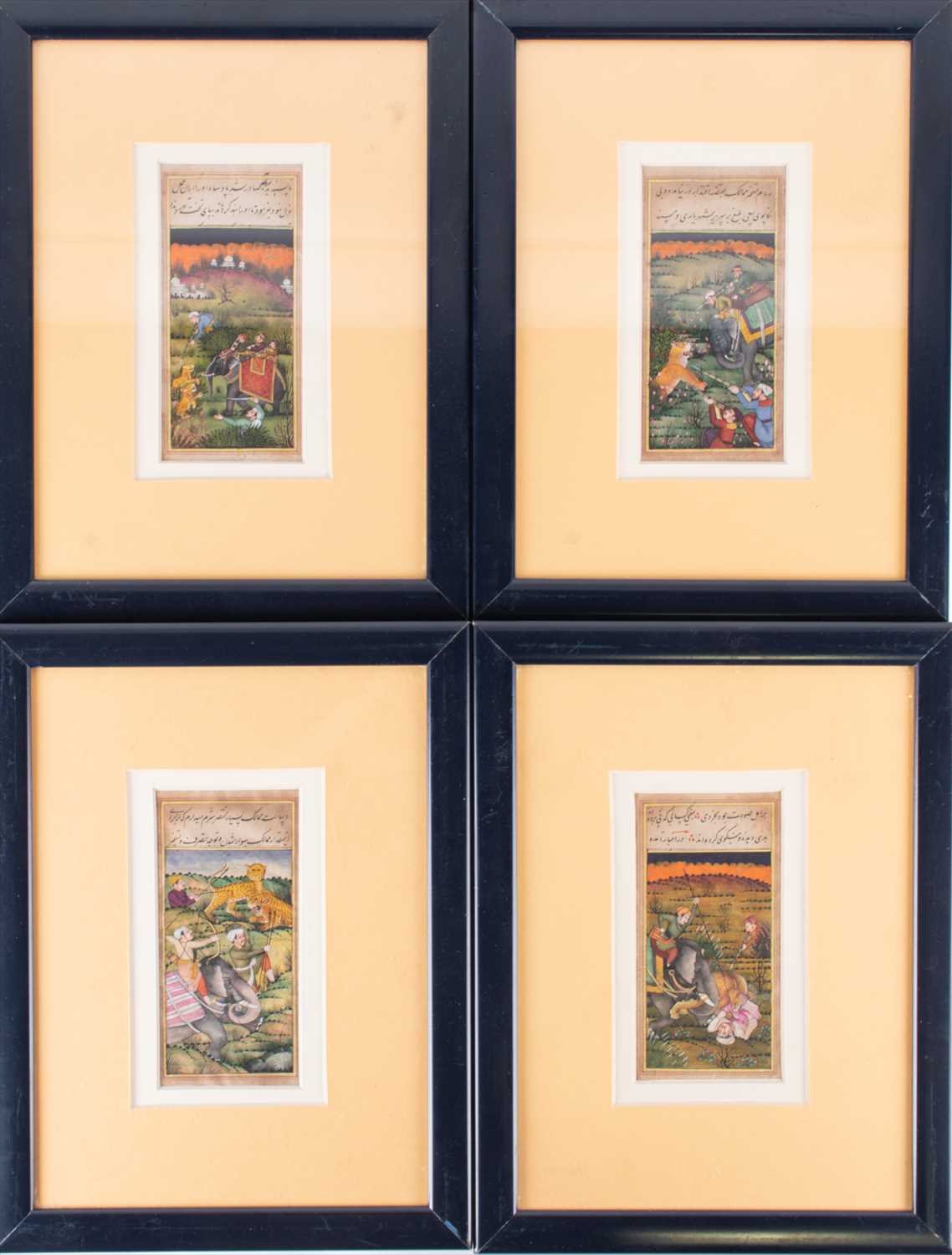 Lot 223 - A set of four Indian miniatures probably late...