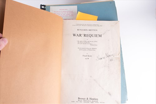 Lot 315 - Of Benjamin Britten interest : A collection of...