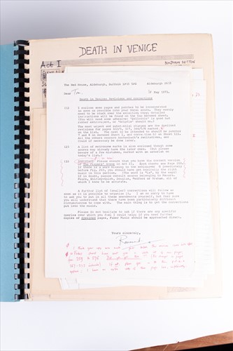 Lot 315 - Of Benjamin Britten interest : A collection of...