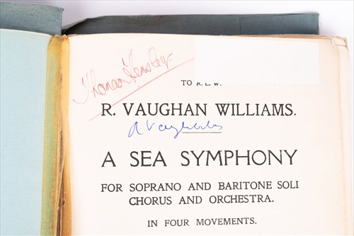 Lot 316 - Of Ralph Vaughan William interest : A signed...