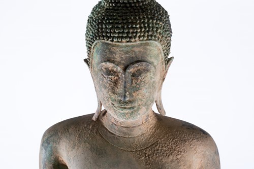 Lot 206 - A large 20th century Burmese bronze model of a...