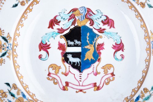 Lot 240 - Two 19th century Chinese Export armorial...