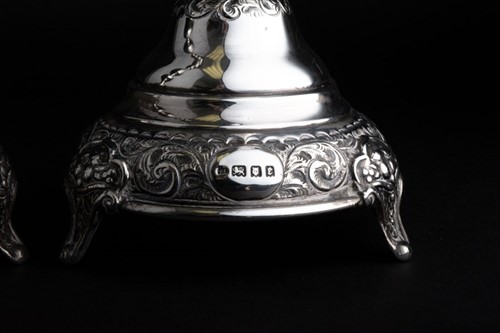 Lot 350 - A pair of early 20th century Judaica silver...