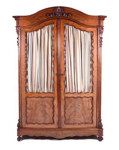 Lot 512 - A 19th century figured mahogany two door...