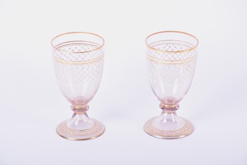 Lot 556 - A pair of Lobmeyr lustre drinking glasses,...
