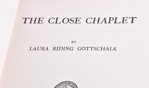 Lot 575 - 'The Close Chaplet' by Laura Riding Gottschalk...