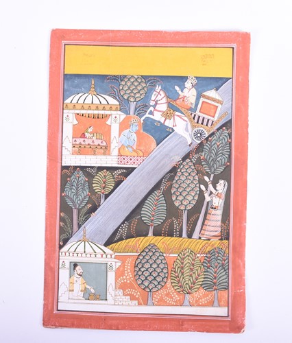 Lot 538 - A collection of twelve Indian miniature...
