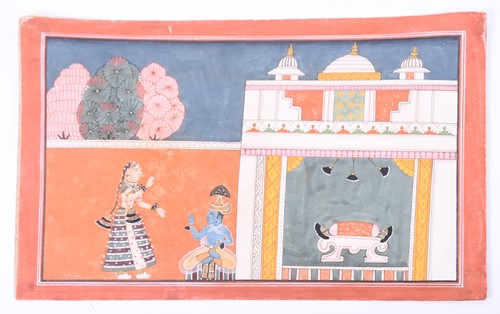 Lot 538 - A collection of twelve Indian miniature...