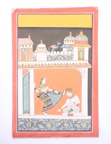 Lot 538 - A collection of twelve Indian miniature...