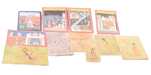 Lot 538A - A collection of twelve Indian miniature...