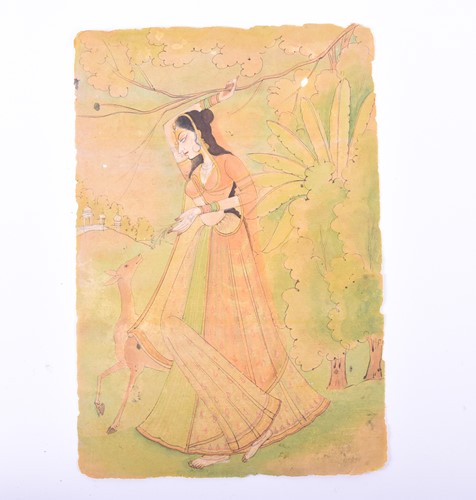 Lot 538 - A collection of twelve Indian miniature...