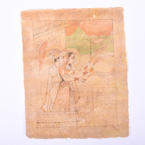 Lot 538 - A collection of twelve Indian miniature...