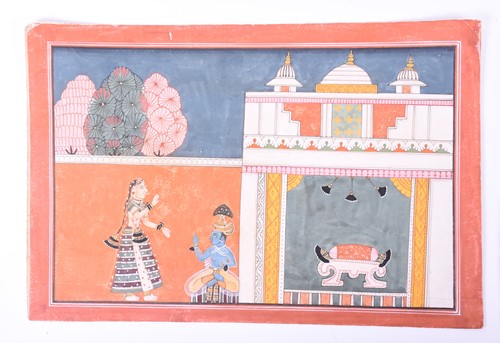 Lot 538 - A collection of twelve Indian miniature...