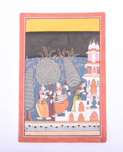 Lot 538 - A collection of twelve Indian miniature...