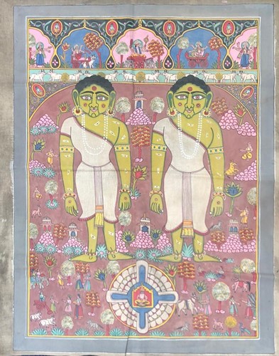 Lot 545A - A 19th century Indian tantric painting on...