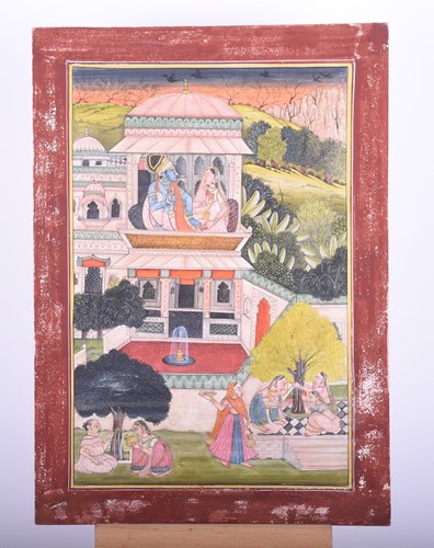 Lot 388 - Indian School, 19th century, Krishna and Radha...