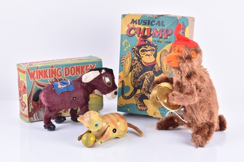 Lot 508 - A novelty 'Winking Donkey' toy in original box,...