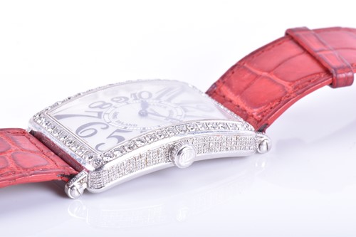 Lot 553 - A Franck Muller Long Island 18ct white gold...