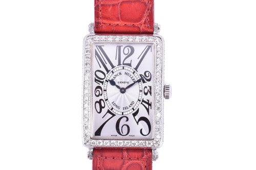 Lot 553 - A Franck Muller Long Island 18ct white gold...