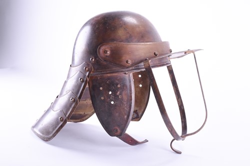 Lot 358 - A Civil war style lobster tailed helmet or...