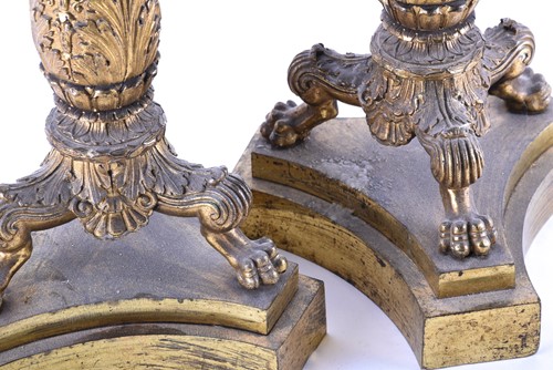 Lot 460 - A pair of French Empire gilt bronze...