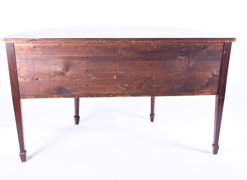 Lot 183 - A George III mahogany bowfront sideboard, the...
