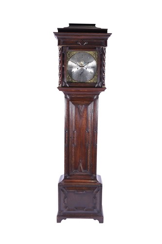 Lot 515 - An 18th century oak long case clock by...