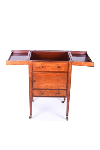 Lot 177 - A 19th century satinwood dressing chest, the...