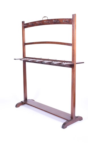 Lot 132 - A 19th century mahogany boot rack, with turned...