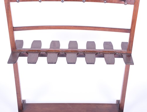 Lot 132 - A 19th century mahogany boot rack, with turned...