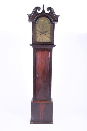 Lot 512 - A Georgian Scottish oak long case clock by...