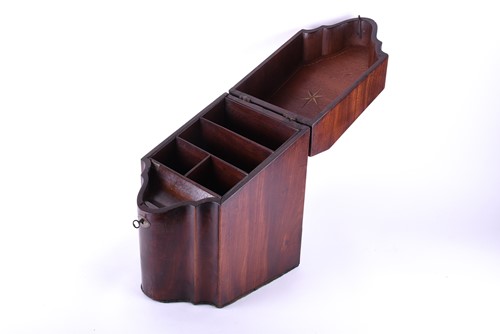 Lot 170 - A Geo III mahogany knife box, early 19th...