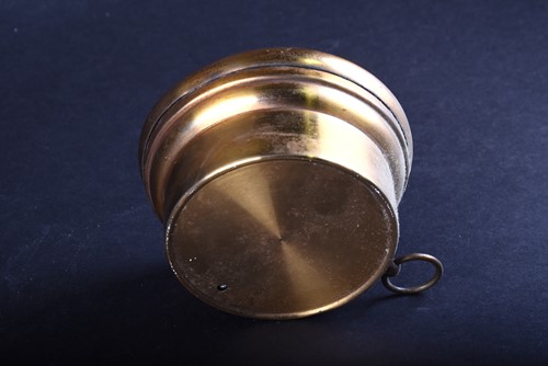 Lot 375 - A late 19th century brass cased barometer,...