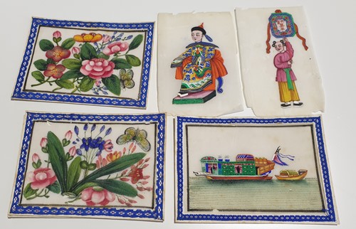 Lot 258 - A 19th century album of Chinese watercolours...