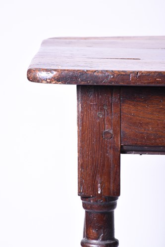 Lot 180 - A large George III oak refectory table,...