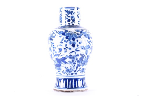 Lot 226 - A Chinese Kangxi blue and white vase, 18th...