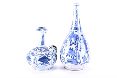 Lot 235 - A Chinese late Ming blue and white vase, 17th...