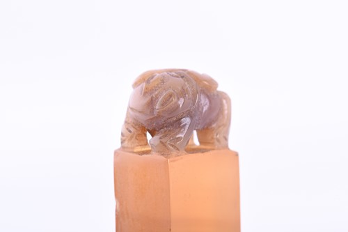 Lot 238 - Four Chinese carved agate and soapstone blank...