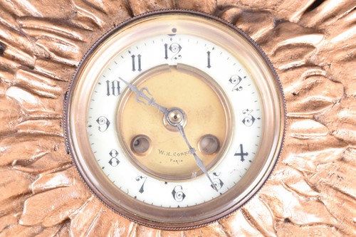 Lot 511 - A carved giltwood sunburst wall clock, early...