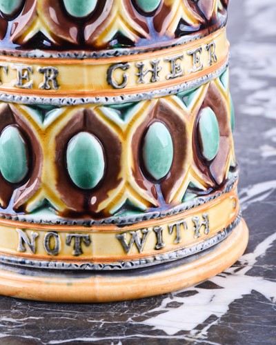 Lot 413 - A Victorian majolica caterer jug designed by...