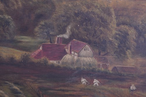 Lot 36 - 19th century English school, the hay harvest,...