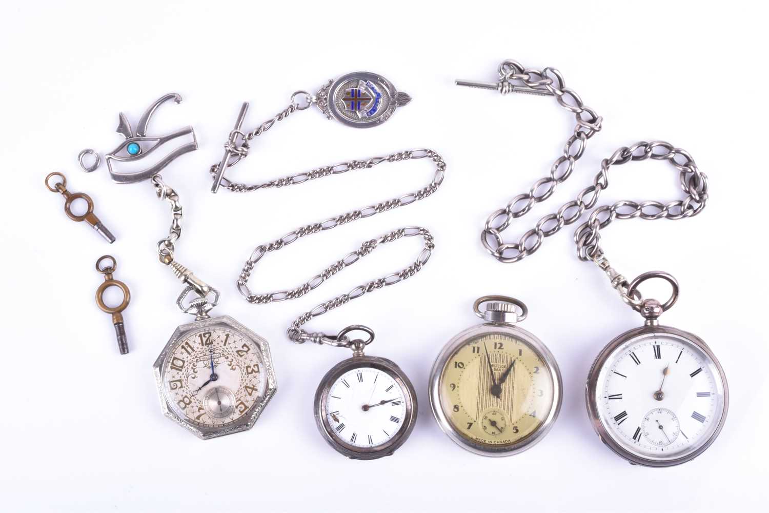 Lot 549 - A late Victorian silver cased pocket watch,...