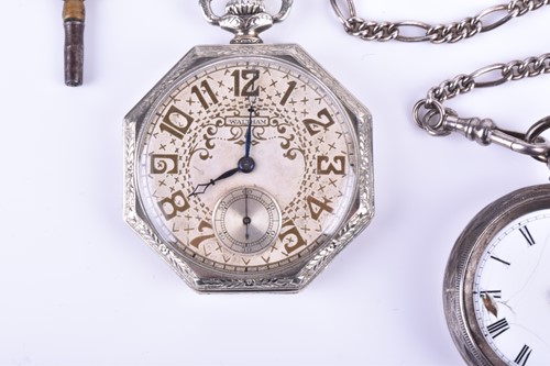 Lot 549 - A late Victorian silver cased pocket watch,...