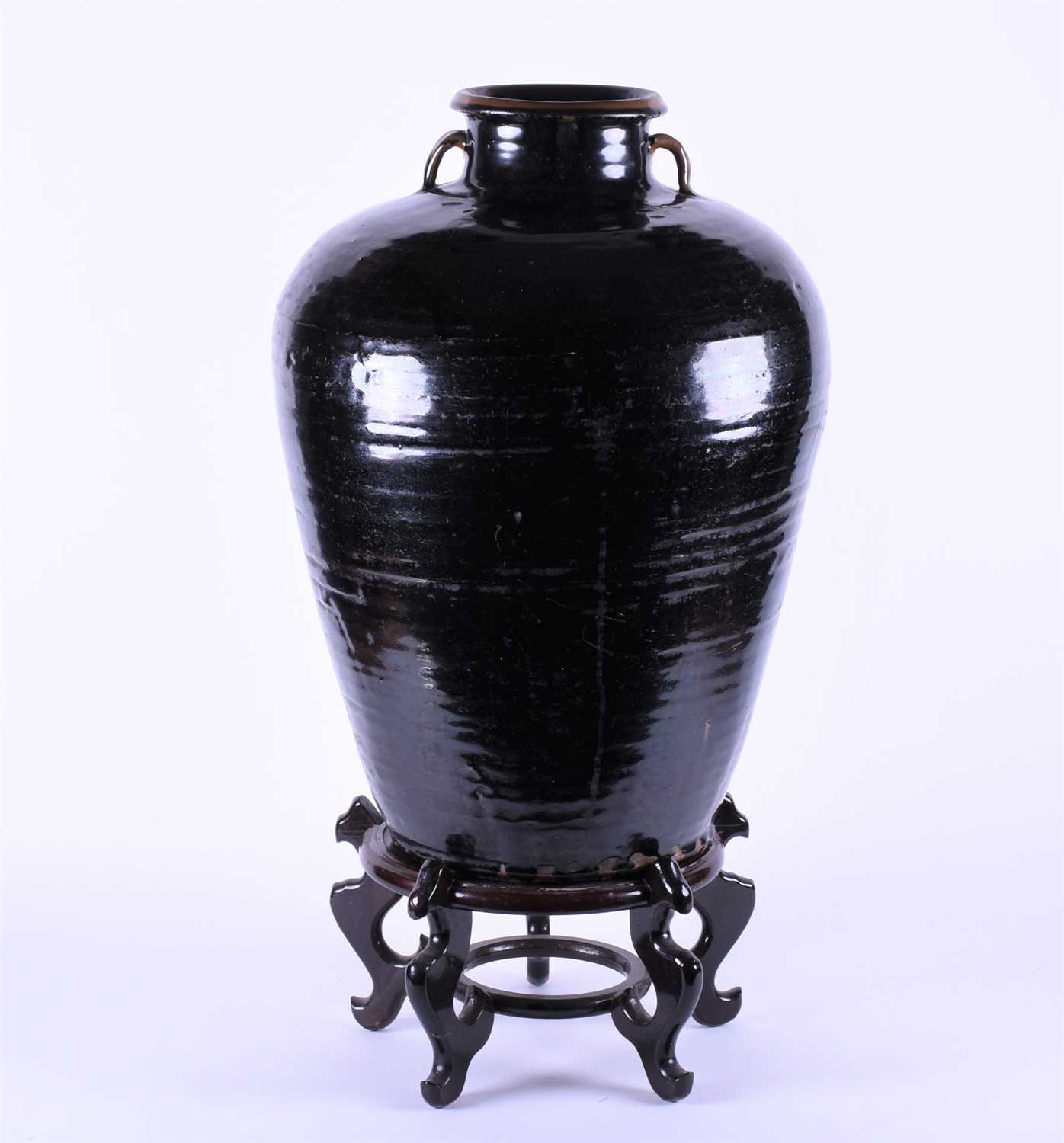 Lot 133 - A large Chinese earthenware vase, 20th century,...