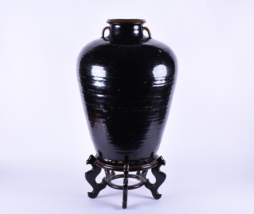 Lot 133 - A large Chinese earthenware vase, 20th century,...