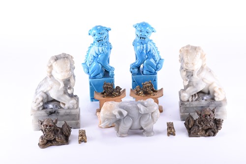 Lot 212 - A Chinese carved jade elephant with two boys,...