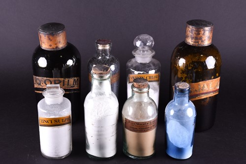 Lot 428 - A collection of 19th century apothecary glass...