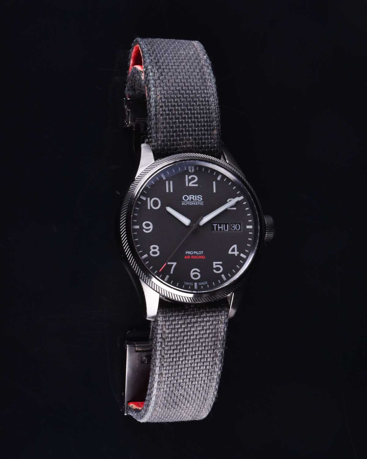 Lot 573 - An Oris Pro Pilot Air Racing black PVD...