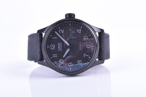 Lot 573 - An Oris Pro Pilot Air Racing black PVD...